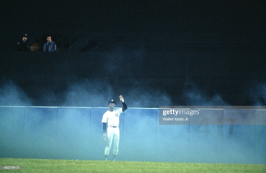 Mickey Rivers in Game 3 of the 1978 World Series 